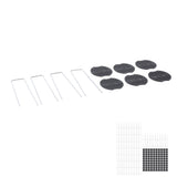 100pcs Stake Staple U Shaped Hot Dip Galvanized Steel Ground Pin Landscape Spikes with Buffer Washer V1294-YM0901-3111240212911