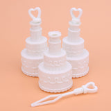 25 Pack Wedding Cake Blow Bubble Bottles White Plastic 6cm High Bomboniere Favour Guest Gift V382-CAKEBUBBLESX25