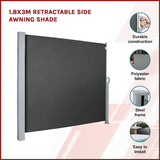 1.8X3M Retractable Side Awning Shade V63-819473