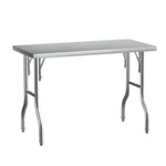 Cefito Stainless Steel Kitchen Benches Work Bench Food Foldable 430 SSKB-430S-FLD-48