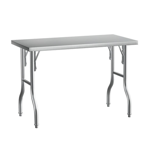 Cefito Stainless Steel Kitchen Benches Work Bench Food Foldable 430 SSKB-430S-FLD-48