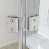 180 Degree Stainless steel Glass to Glass Shower Door Hinge in White V63-931291