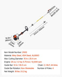 Gas Pole Saw, 25CC 2 Stroke Gas Powered Pole Saws 20.3 cm Cutting Bar, Cordless Tree Trimmer V952-ECCYJCS8INCH86J0A002V0
