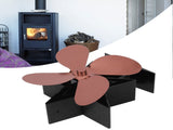 4 Blade Thermal Heat Powered Wood Stove Fan Fireplace Accessory for Heat DistributionBronze V1294-YM0901-3117200136214