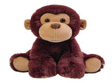 Cute Forest Animal Monkey Plush Doll Figurine, Soft Squatting Sitting Stuffed Toy for Home Shelf V1366-AZ2-W-14845