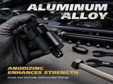 6AN Inline Fuel Filter, Anodized Aluminum Build, 30 Micron Bronze Filter Element, High Flow V1369-AZ3-W-12019