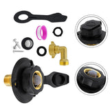 Rv City Water Inlet With Check Valve 3/4 Nh Female To 1/2 Npt Male With Dust New V1189-LWWAL-20260327-04316