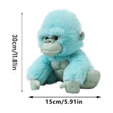 Plush Gorilla Doll Realistic Ape Stuffed Animal Toy 11.8 Inches Soft Cuddly Hugging Companion for V1192-AZ-W-24139