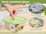 Glass Soup Containers with lids 4 Cup, 32 oz Glass Containers, Tall Borosilicate Glass Food V1258-DP02-C-41