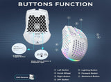 SOLAKAKA SM600 Honeycomb Shell Gaming Mouse Wireless,white V1300-SM600-WHITE