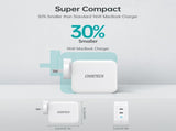 CHOETECH PD6008 GAN Dual Type-C 100w Travel Charger V28-ELECHOPD6008
