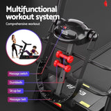 Everfit Treadmill Electric Home Gym Fitness Exercise Machine w/ Massager 480mm TMILL-480-M16-MSG