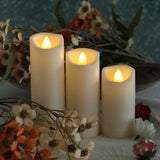 Battery Operated Candles with Timer in Waterproof Flameless Led Pillar Candles, Small, Slim Electric V1107-124-06929-YEL-5PACK