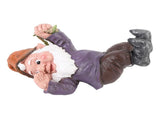 Gnome Figurine Resin Vivid Funny Realistic Climbing Gnome Statue for Home Garden Courtyard Violet V1294-YM0901-3111250053711