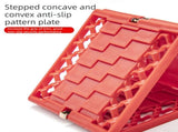 1 Pair Red Foldable Car Recovery Tracks - Heavy Duty Sand Snow Mud Traction Mats for 4WD SUV V888-ELOSUNG56516