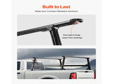 Truck Ladder Rack, 53.3-80.01 cm Height, Adjustable Non-Drilling Aluminum Cargo Rack with Sidebar, V952-PKHJTJKLDCBKLL6NPV0