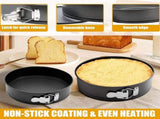 3-Piece Round Springform Set Round Baking Tin Cake Pan Non-Stick Baking Pan 20, 22 and 24cm V1188-MS101-01624-1