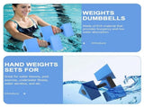 2Pcs Eva Water Dumbbell Set Blue for Pool Exercise and Water Aerobics Workout V1366-AZ2-W-13565