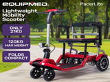EQUIPMED Ultra-Lightweight Folding Electric Mobility Scooter, 19kg with Battery Removed, 120kg V219-HMBMSCEQPL1RA