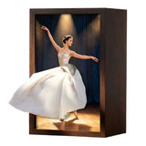 Ballet Girl Tissue Box Holder,Wooden Flying Skirt Paper Dispenser,Elegant Decorative Tissue V1369-AZ3-W-14168