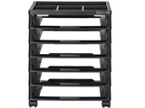 Scrapbook Rolling Storage Cart, 6-Tier Large Capacity with Organizer Top, Black Frame with 4 V952-JTZCCHTZ6CJT39QSVV0