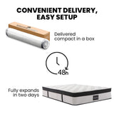 KINGSTON SLUMBER RelaxMax 31cm Queen Mattress, Medium, Euro Top, 5-Zone, Pocket Spring, Knitted V219-BEDMATKSST4A