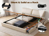 Artiss King Bed Frame Gas Lift Storage 3 Drawers Adjustable Headboard Platform Base BFRAME-G-APEX-K-BG-ABC