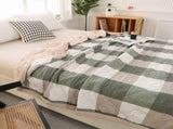 Cotton Cooling Comforter Summer Thin Blanket - Breathable Lightweight Quilt for Hot Sleepers V1366-AZ2-W-12017