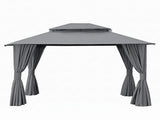 Instahut Gazebo 3x3m Canopy Outdoor Steel Frame Patio Tent Curtains Marquee Grey GAZEBO-IR-MC-3X3-GY