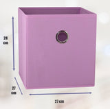 SORTI 27x28x27 CM Light Pink 8-Pack Foldable Storage Cubes - Fabric Bookcase Organizers for Toys and V510-SML_LIGHT_PINK_8X