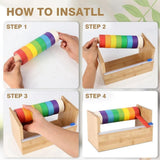 Wood Masking Tape Dispenser & Holder - Multi Roll Tape Dispenser & Cutter - 9.6" X 5.5" X 5" for V1369-AZ3-W-11647