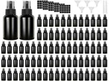 100PCS Black Spray Bottles Set with Black Stickers and Funnels, 1oz Refillable Spray Bottles with V1369-AZ3-W-08845