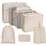 7pcs Travel Packing Cubes for Suitcases Travel Organizer Bag Set V1263-JX-4333