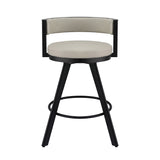 Artiss Bar Stool Swivel Kitchen Chair Metal PU Leather Counter Beige BA-TW-W0098-BG
