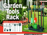 Rolling Garden Tools Storage Rack Long Short Handles Organizer Holders Fits 40 V465-669090