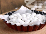 White Ceramic Baking Beans for Pie Crusts and Tarts Oven Friendly Baking Accessories V1369-AZ3-W-20786