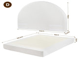 Artiss Double Bed Frame Boucle Fabric Vacuum Compressed Beds Removable Washable Cover No-Assembly BFRAME-FOAM-NOVA-D-WH