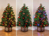 Christabelle 1.2m 4ft Sable Fir Potted Christmas Tree Pre Lit Multi Function LED Artificial Ind 112_SENSF4P