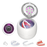 45kHz 210ml Ultrasonic Retainer Cleaner Machine Dentures Cleaner for Night Guards Braces Aligners V1263-JX-8205-1