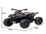 Kahuna GTS99 Kids Toy Electric Ride On Quad Bike 50W ATV - Black CAR-GTS-1199-BK