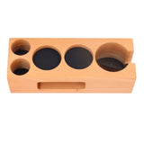 Wood Coffee Filter Tamper Holder Multifunction Wooden Coffee Tamper Mat for 2.3in Coffee Machine V1294-YM0523-3113220079511