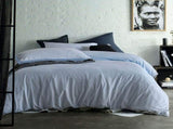Accessorize Ripley Blue Striped Pattern Quilt Cover Set Single V442-HIN-QUILTCS-RIPLEY-BLUE-SB