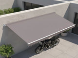 Motorised Outdoor Folding Arm Awning Retractable Sunshade Canopy Grey 4.0m x 3.0m V63-842871