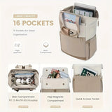 brown Korean-style Fashion Compact Backpack, Multi-functional & Large Capacity, Lightweight & Easy V1232-HXJZBB005