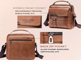 Men's retro crossbody Bag High quality with multiple compartments, practical and V1105-YABB-02