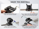Ergonomic Weed Eater Handle Extension with Adjustable Angle and Shoulder Strap, Durable Aluminum V1107-CS-GCJFZBS