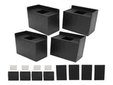 4 PCS 4in L Shaped Anti Vibration Pads Rectangular Non Slip Foot Pad Bed Risers for Washing Machine V1294-YM0716-3117220169211