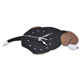 Wall Clock Self Adhesive Waterproof 3D Effect Silent Movement Dog Wall Clock with Tail for Window V1294-YM0523-3115220018211