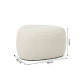 Interior Ave - Cove Pebble Ottoman - Vanilla V355-IA-OTT-CV-VNL