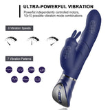 Black Dual-Action Rabbit Vibrator - Female Pleasure Toy V888-ELOSUNG34021